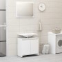 Set Mobili da Bagno 3 pz Bianco Lucido in Truciolato