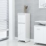 Set Mobili da Bagno 3 pz Bianco Lucido in Truciolato