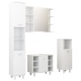 Set Mobili da Bagno 4 pz Bianco Lucido in Truciolato