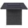 Set da Pranzo da Giardino 11 pz in Polyrattan Nero