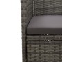 Set Mobili da Pranzo da Giardino 3 pz Grigio Polyrattan e Vetro