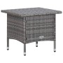 Set Divani da Giardino 3 pz con Cuscini in Polyrattan Grigio