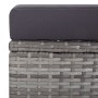 Set Divani da Giardino 3 pz con Cuscini in Polyrattan Grigio