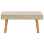 Set Divani da Giardino 5 pz con Cuscini in Polyrattan Beige