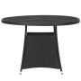 Set Mobili da Pranzo per Giardino 5 pz in Polyrattan Nero