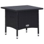 Set Divani da Giardino 3 pz con Cuscini in Polyrattan Nero