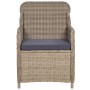 Set da Pranzo da Giardino 11 pz in Polyrattan Marrone