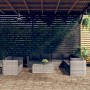 Set Divani da Giardino 10 pz con Cuscini in Polyrattan Grigio