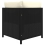 Set Divani da Giardino 6 pz con Cuscini in Polyrattan Nero