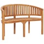 Set Salotto da Giardino 5 pz Design Curvo in Massello di Teak