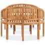 Set Salotto da Giardino 3 pz Design Curvo in Massello di Teak