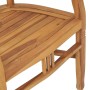 Set da Pranzo da Giardino 3 pz in Legno Massello di Teak