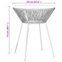 Set da Pranzo per Giardino 5 pz in Rattan PVC Nero