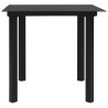 Set da Pranzo da Giardino 3 pz in Rattan PVC Nero