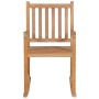 Sedia a Dondolo con Cuscino Talpa in Legno di Teak