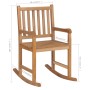 Sedia a Dondolo con Cuscino Talpa in Legno di Teak