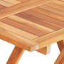 Set da Bistrot 3 pz con Cuscini Grigi in Legno Massello di Teak