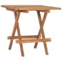 Set da Pranzo Giardino Pieghevole 3 pz Cuscino Massello di Teak