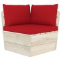 Divano da Giardino a 2 Posti su Pallet con Cuscini Legno Abete