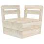 Set Divani da Giardino su Pallet 4 pz in Legno Abete Impregnato