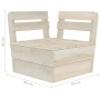 Set Divani da Giardino su Pallet 4 pz in Legno Abete Impregnato