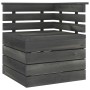 Set Divani da Giardino su Pallet 6 pz Legno Pino Grigio Scuro