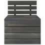 Set Divani da Giardino su Pallet 6 pz Legno Pino Grigio Scuro