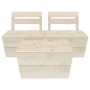 Set Divani da Giardino su Pallet 3 pz in Legno Abete Impregnato