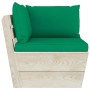 Set Divani da Giardino su Pallet 7 pz con Cuscini Legno Abete