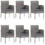 Set Mobili da Pranzo Giardino 7 pz Polyrattan Antracite Grigio