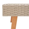 Set Divani da Giardino 4 pz con Cuscini in Polyrattan Beige