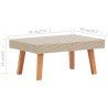 Set Divani da Giardino 4 pz con Cuscini in Polyrattan Beige