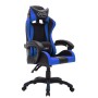 Sedia da Gaming con Luci a LED RGB Blu e Nera in Similpelle