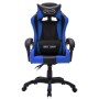 Sedia da Gaming con Luci a LED RGB Blu e Nera in Similpelle