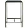 Set da Bar da Giardino 5 pz con Cuscini in Polyrattan Grigio