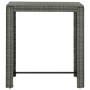 Set Bar da Giardino 5 pz con Braccioli in Polyrattan Grigio