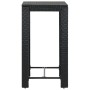 Set Bar da Giardino 5 pz con Cuscini Polyrattan Nero