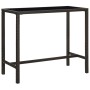 Set da Bar da Giardino 9 pz con Cuscini in Polyrattan Marrone