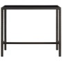 Set da Bar da Giardino 9 pz con Cuscini in Polyrattan Marrone