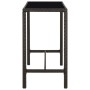 Set da Bar da Giardino 9 pz con Cuscini in Polyrattan Marrone
