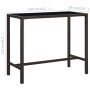Set da Bar da Giardino 9 pz con Cuscini in Polyrattan Marrone
