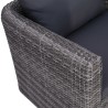 Set Divani da Giardino 8 pz con Cuscini in Polyrattan Grigio