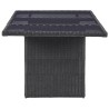 Set da Pranzo da Giardino 9 pz in Polyrattan Nero