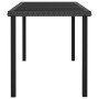 Set da Pranzo da Giardino 7 pz in Polyrattan Nero