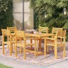 Set da Pranzo da Giardino 7 pz in Legno Massello di Teak