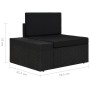 Set Divani da Giardino 5 pz con Cuscini in Polyrattan Nero