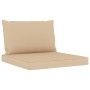 Set Salotto da Giardino 6 pz con Cuscini Beige