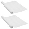 Pellicole Autoadesive per Mobili 2 pz Legno Bianco 500x90cm PVC