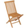Set da Pranzo da Giardino 5 pz in Legno Massello di Teak