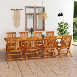 Set da Pranzo 9 pz in Legno Massello di Teak